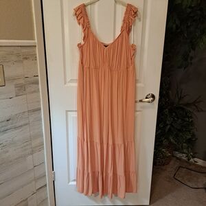 Torrid Dark Peach Slub Maxi